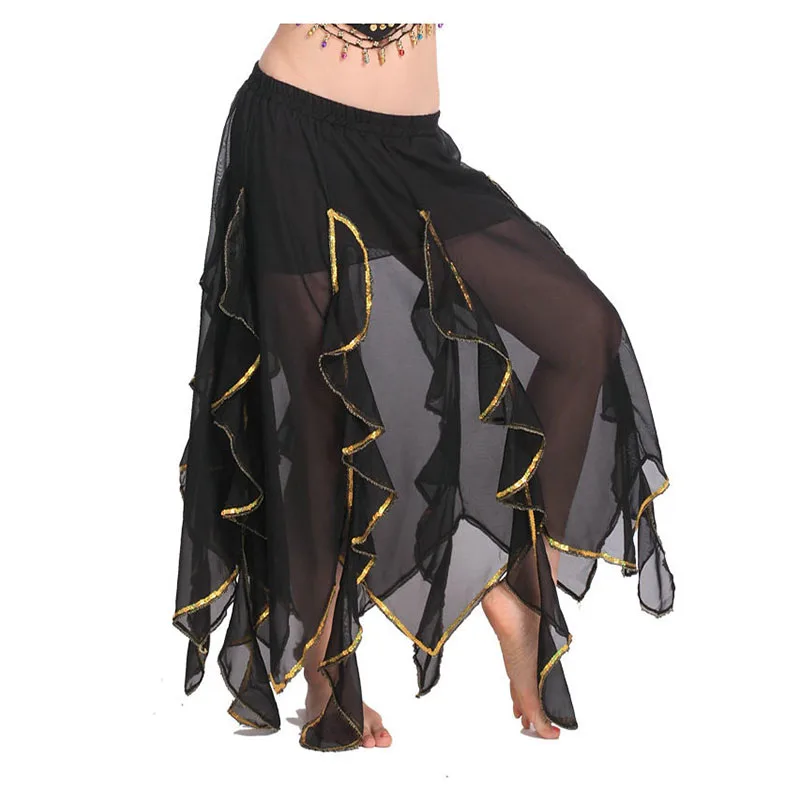 Buikdans Rok Chiffon voor Vrouwen Buikdansen Kostuum Rokken Gypsy Clothings Dancewear Bellydance Prestaties Kleding Rok