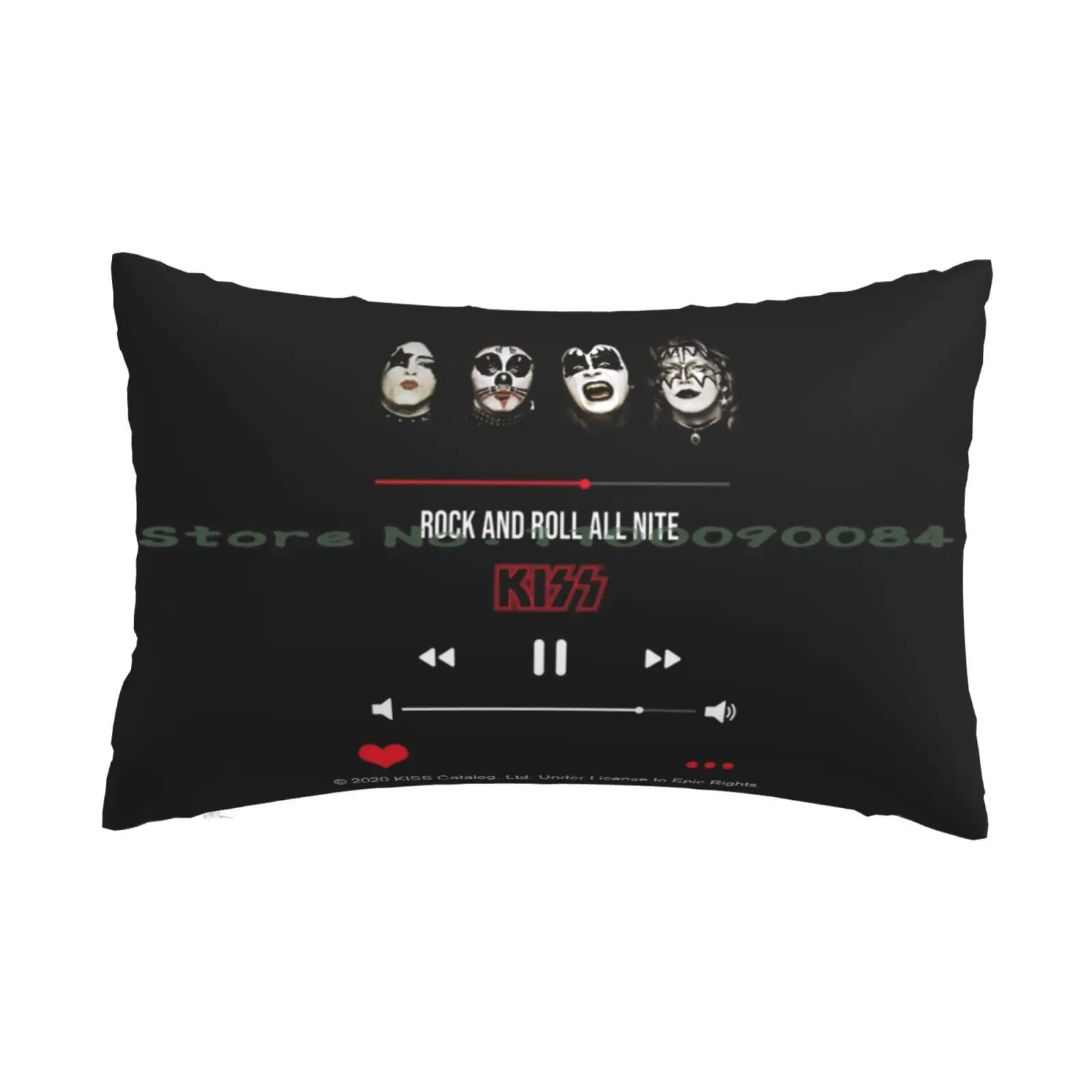 Rock And Roll All Nite Kiss Pillow Case 20x30 50*75 Sofa Bedroom Long Rectangle Pillowcover Home Outdoor Cushion Decor