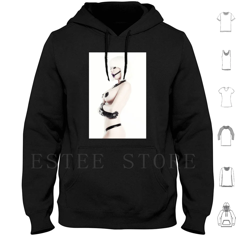 Ball Gag Hoodies Long Sleeve Ball Gag Ball Gag Fetish Fetish Art Latex Art Latex Fetish Latex Fetish Lacy Black Latex