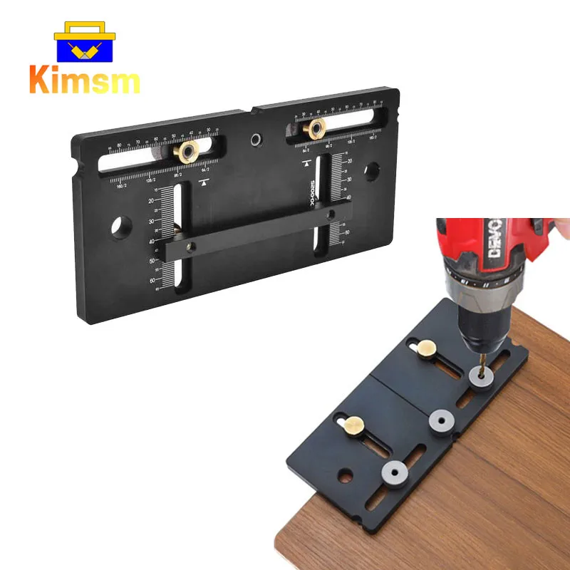 

Woodworking Punch Locator Wardrobe Door Cabinet Handle Locator Puncher Aluminum Alloy Auxiliary Handle Positioning Dowel Drill