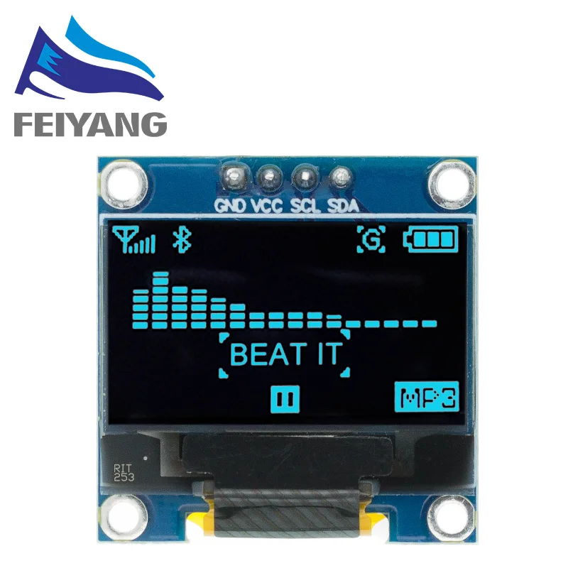 10PCS 4pin 7pin Weiß/Blau/Gelb Blau farbe 0,96 zoll 128X64 OLED Display Modul Für Arduino 0,96 "IIC I2C SPI Kommunizieren – Detail 3