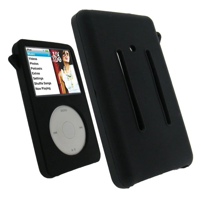 Custodia in Silicone per Apple iPod Classic, 6th, 7th, 80GB, 120GB, 160GB, Video 5th, 30GB, Cover Holder, spessore 10.5mm