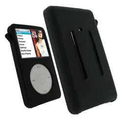 Silicone Skin Case Cover for Apple iPod Classic, 6th, 7th, 80GB, 120GB, 160GB, Video 5th, 30GB, Cover Holder, 10.5mm Thickness