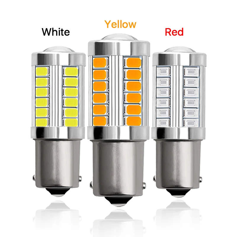 100pcs 1156 BA15S P21W 1157 P21/5W BAY15D BAU15S PY21W LED Car Tail Bulb Brake Lights Reverse Lamp Daytime Running Signal Light