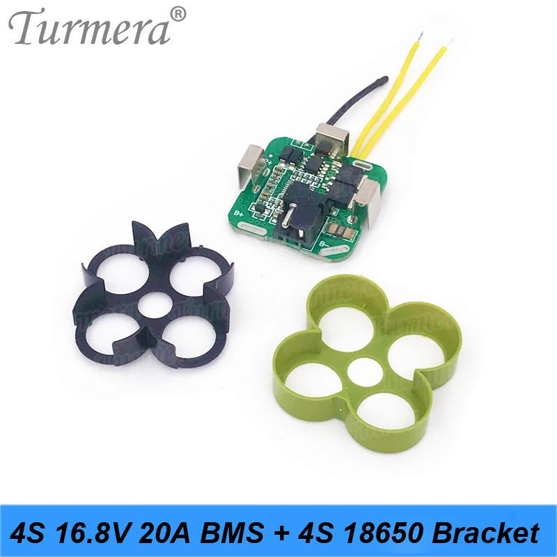 Turmera 4S 14.4V 16.8V Screwdriver Battery 4S1P 2S2P Bracket Holder and 4S 20A BMS Apply to Shrika Shura and RC Airplane Drone