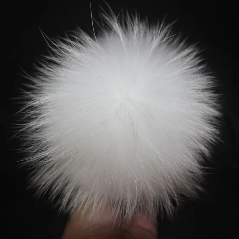 15-16cm Fur Raccoon Pom Pom Huge Fur Pompoms Turquoise Fur White black Coral Pink Raccoon Real Fur Poms Pompom For Hat Beanie