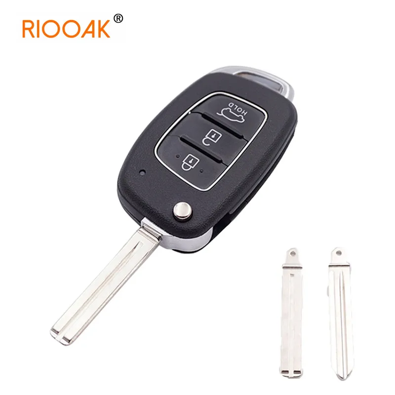 Car Remote Key Shell 3 Buttons Flip Folding Key Keyless Enter for Hyundai Tucson Santa Fe 15-19 year Hyundai Key