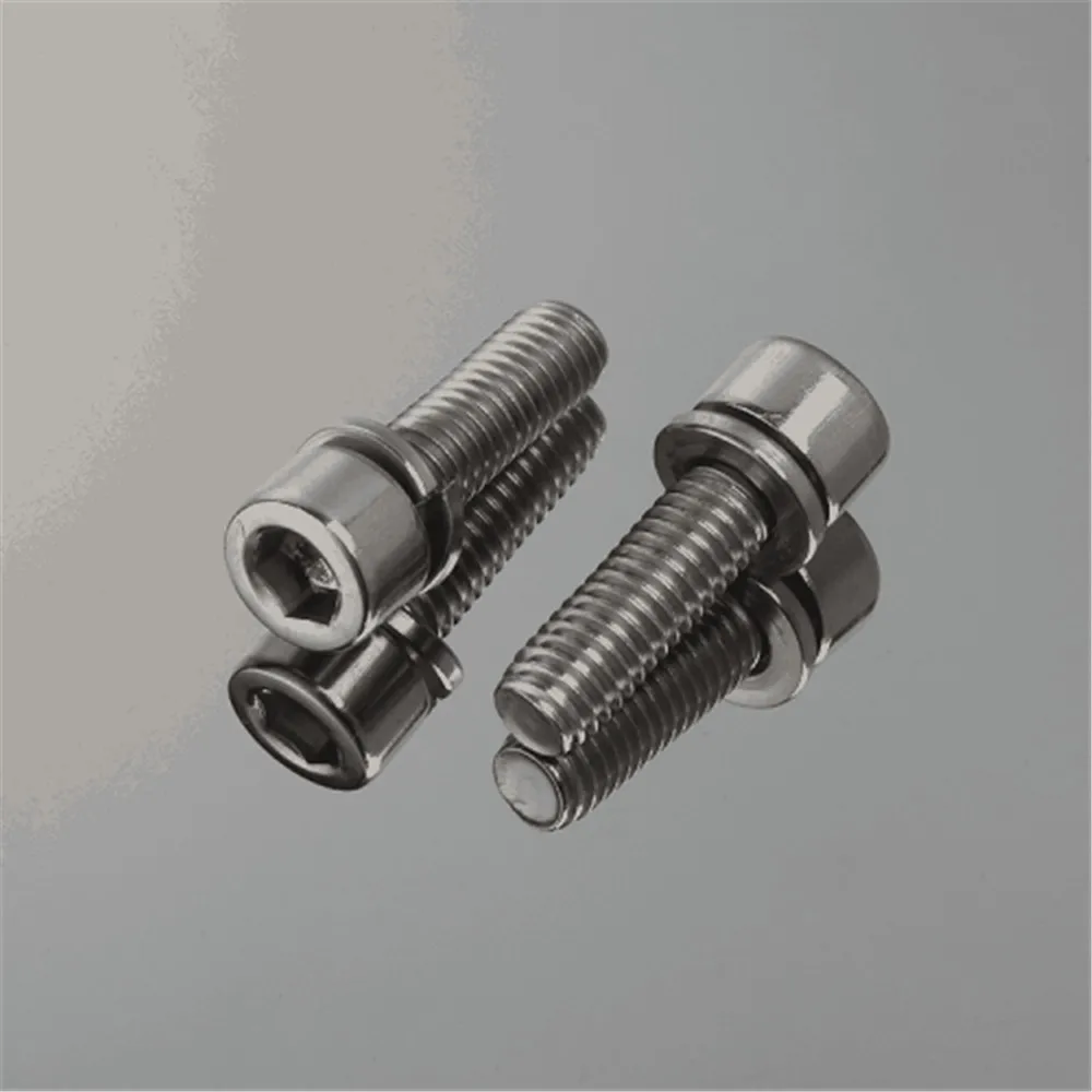 M3/M4 Hexagon Socket Head Cap Screws Spring Washer Three Combination Screw vis inoxydable parafuso inox Viti DIN6900-5/DIN912