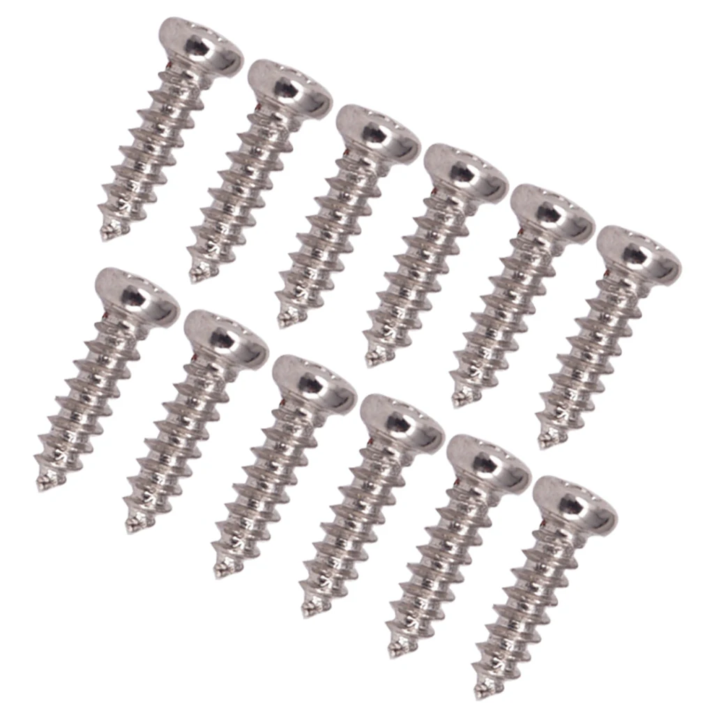 Set Of 50 Screws For Electric Guitars Bass Tuners Machine Heads Silver