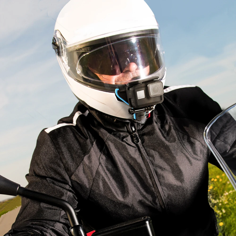 Motorrad Helm Telefon Ständer Halterung Für GoPro Hero 12 10 9 8 7 Action Sport Kamera Halter Motorrad Kamera zubehör – Detail 14