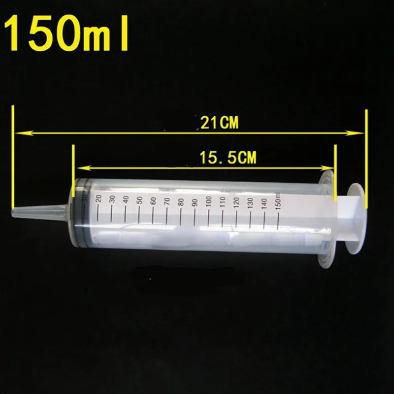 150ml Plastic Syringe Large Capacity Syringe Transparent Reusable Sterile Measuring Injection Syringe Nutrient for Pet Cat Dog