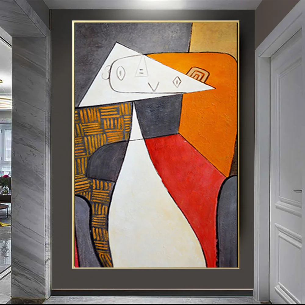 Top Selling Famous Picasso Work Modern Pure Hand-Painted Canvas Pictures Sofa Wall Art For Home Living Room Decor Oil Painting