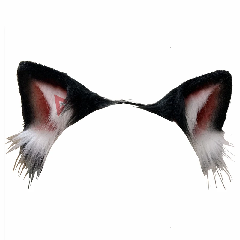 

MMGG New Original Handmade Work Black Cat Neko Ears Hairhoop For Anime Lolita Headwear Cosplay Costume Accessories