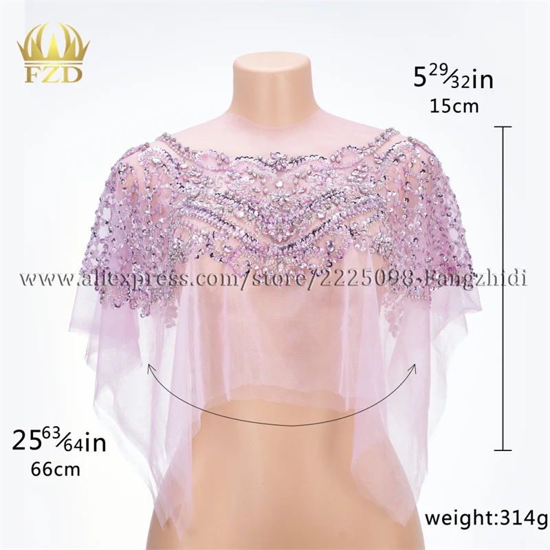 

FZD 1 Set Handmade Sewing Crystal Rhodium Crystals Applique In Mesh Trim Patches for Dress DIY Accessories Rhinestone stickers