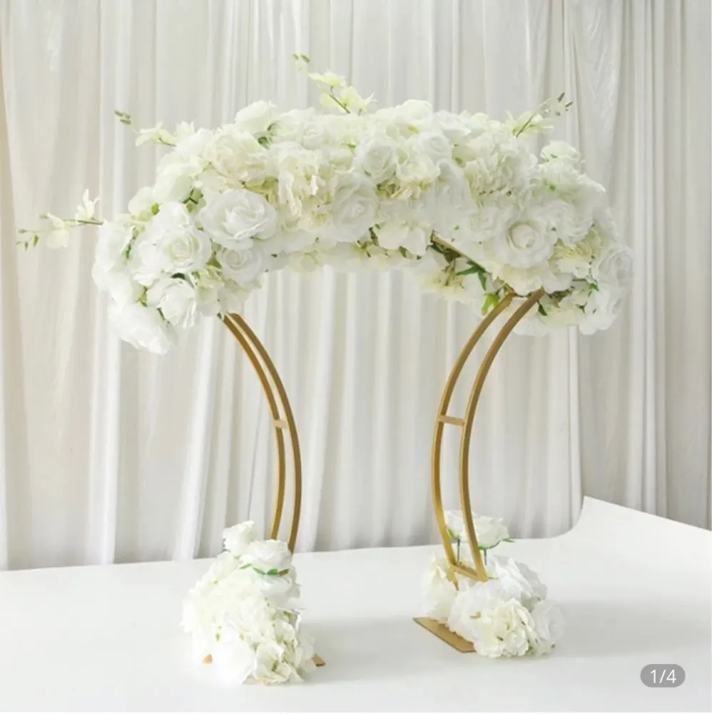 

10pcs)80cm tall )Gold painted Elegant mental Table Top Centerpieces Tall iron Flower Stand For Wedding Decor qq132