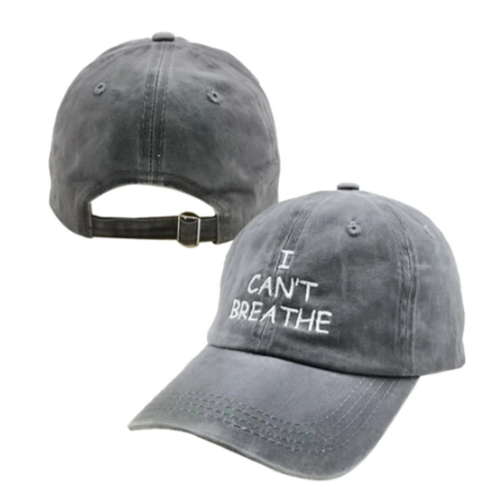 2020  Black Lives Matter Cap i Cant Breathe Black Letter Baseball Cap Hat Panama Summer Outdoor Sun Hat For girl Men Women