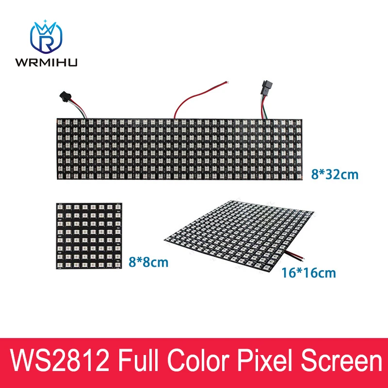 DC5V SM5050 RGB LED Digital Flexible Individually Addressable Panel Light WS2812 8x8 16x16 8x32 Modular Matrix Screen