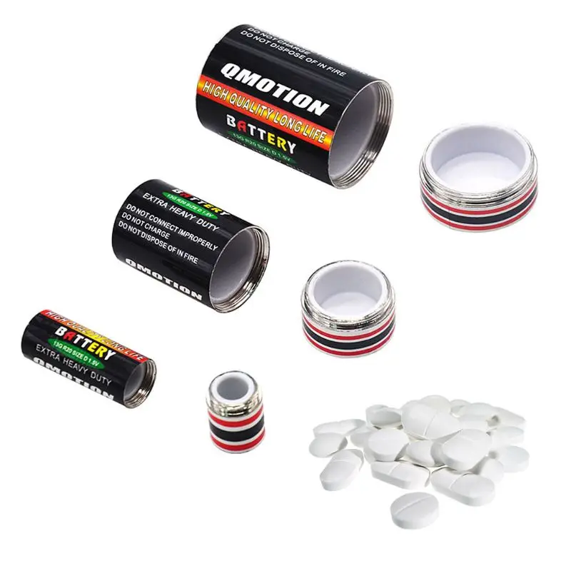 1 Pin Nhỏ Bí Mật Stash Caja Nghi Binh An Toàn Hộp Đựng Thuốc Giấu Tiền Đồng Tiền Đựng Ốp Lưng Hộp Bảo Quản