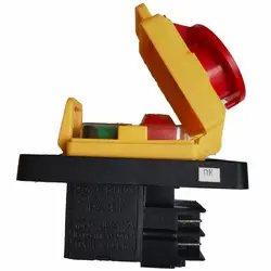 KJD22 4Pins 6Pins Industrial Electromagnetic Switch Emergency Stop Push Button Switch ON OFF PushButton Switches AC 250V 12(10)A