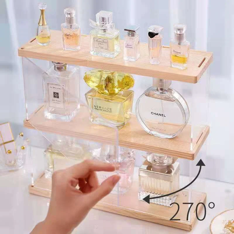 

Makeup 2/4 Layers Jewelry Organizer Perfume Nail Polish Box Sundries Storage Box Large Capacity Perfume Storage Box Toys Shelf