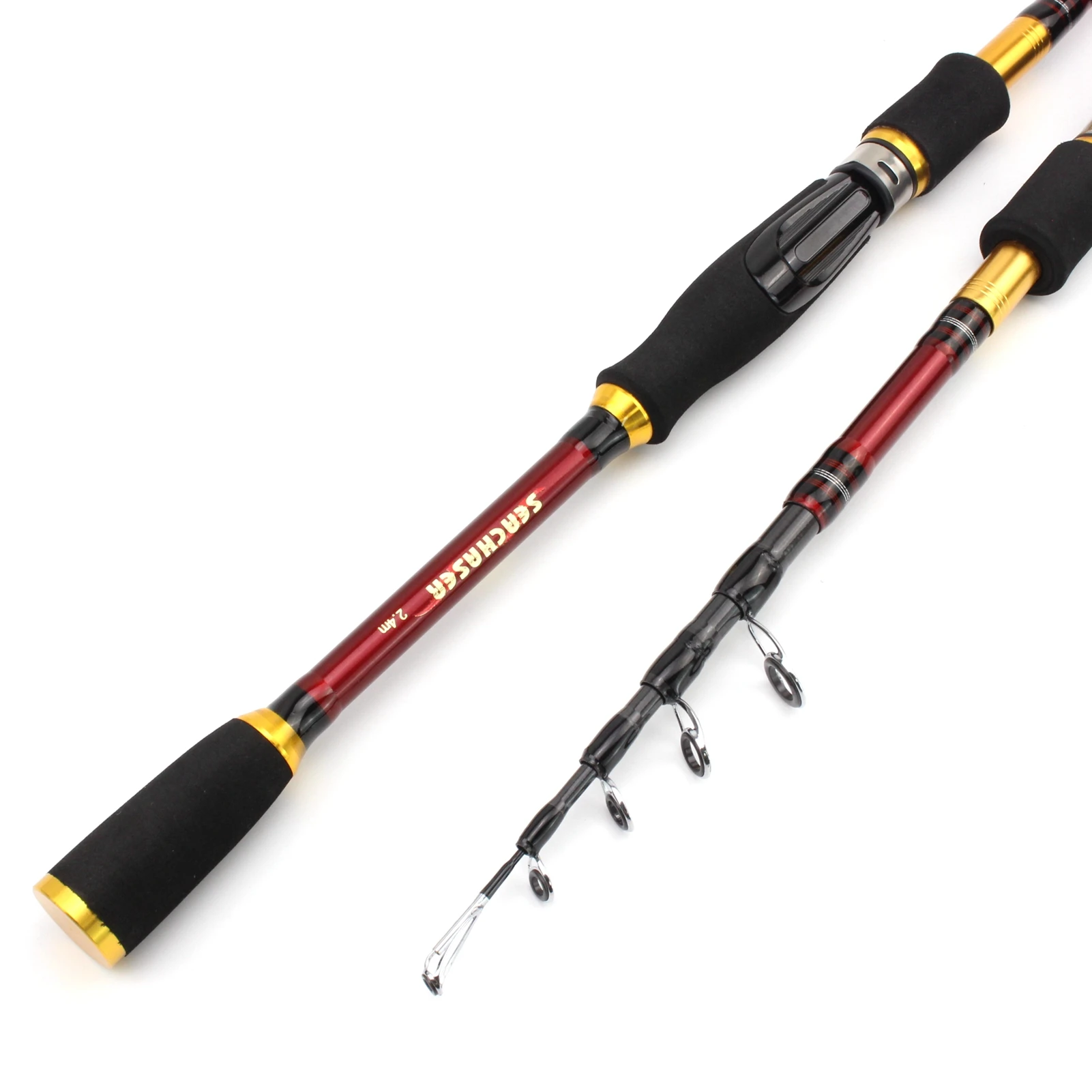 

1.8m 2.1m 2.4m 2.7m Telescopic Fishing Rod Ultralight Weight Spinning Casting Fishing Rod Carbon Fiber Fishing Rod Pikes fish