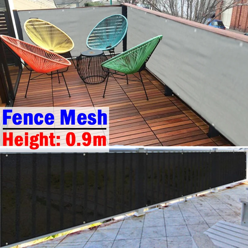 

Height 0.9m Balcony Privacy Net Wind Protection Garden Fence Mesh Swimming Pool Fence Screen Patio Pergolas Sun Shade Cover