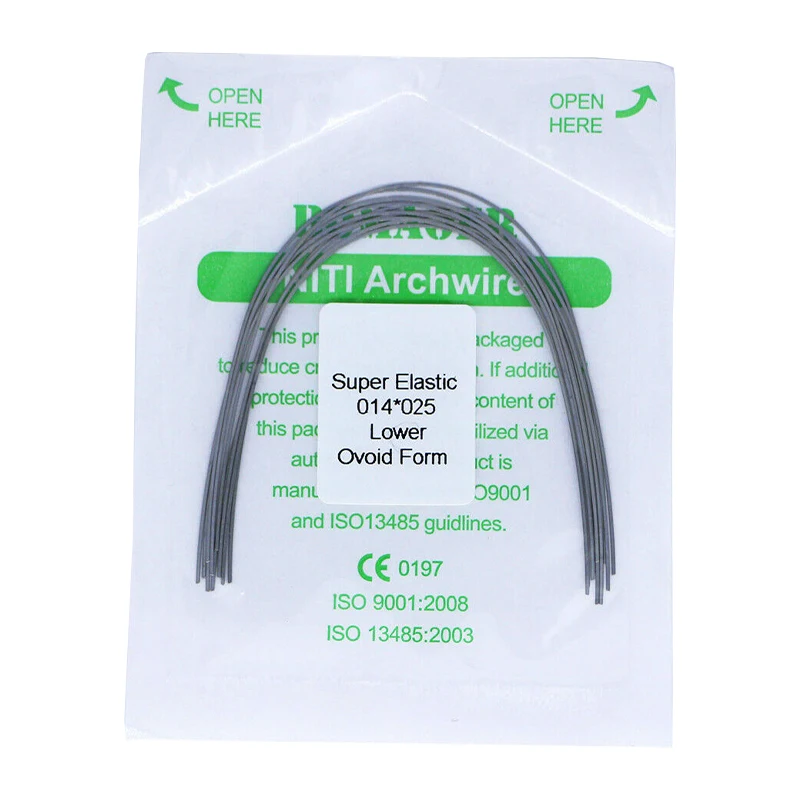 Dental Orthodontics Wire 10 Pieces Nitinol Arches Dentist Materials Super Elastic Niti Arch Rectangular Ovoid For Dentisty Brace