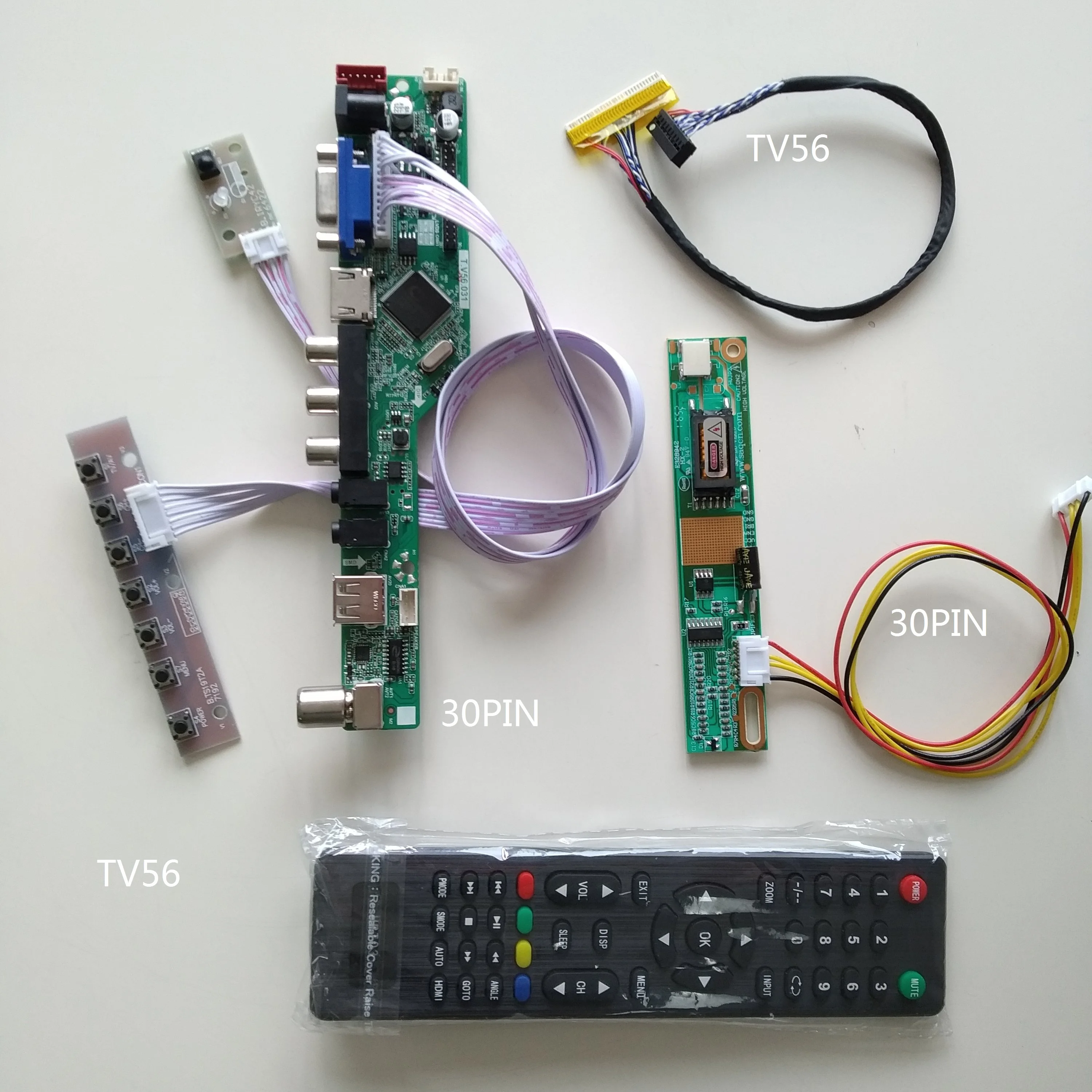 

ТВ AV VGA USB-карта драйвера TV 56 ЖК-дисплей светодиодный контроллер плата комплект для LP154WX4(Tl)(E1)/TLE2 1280X800 15,4 "монитор