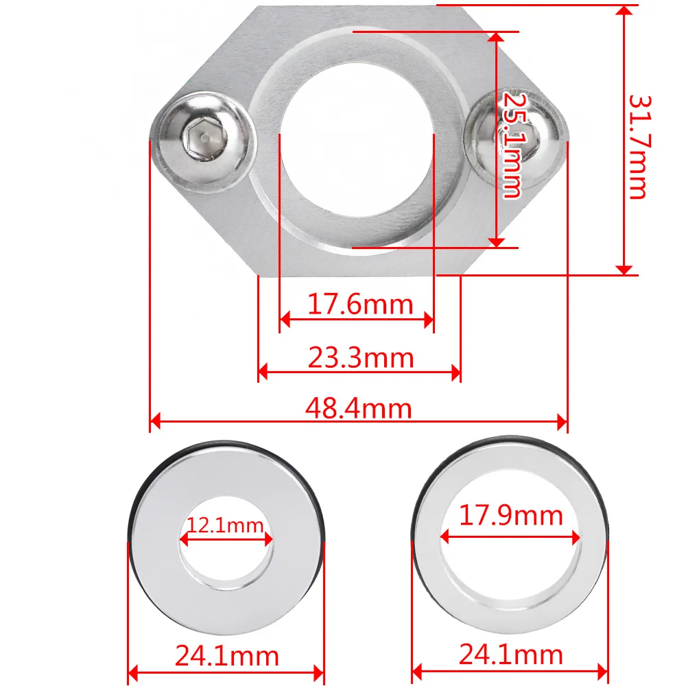 ALUMINUM MAP SENSOR FLANGE KIT INTERCOOLER PIPING adapter for vw JETTA GOLF BEETLE audi  A4 MK4 1.8T  adp071