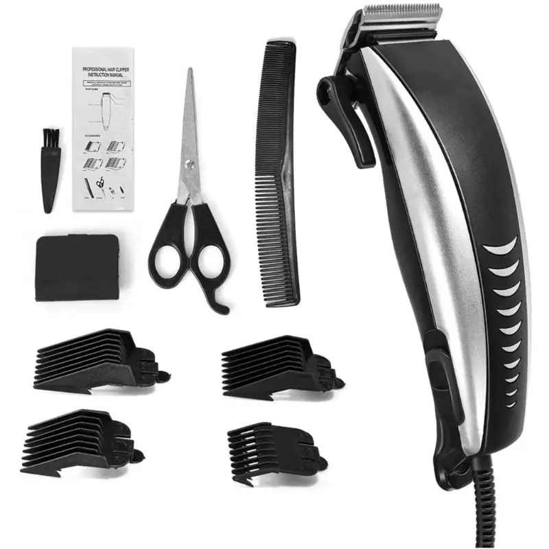 Professional Electric Plug-In Hair Clippers Beard Trimmer Barber Grooming Kit Rechargeable Cordless Haircut Machine Dropshipping