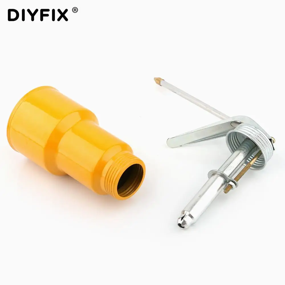 DIYFIX 300/500ML Grease Gun Oil Pump Lubricating Oil Can Metal Hose High Pressure Oiler Oil Injector Can Car Repair Clean Tools