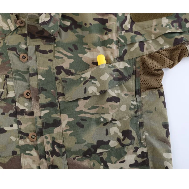 Fans Training Quick Dry Camouflage Uniform Tops Men Outdoor Hunting CS Shooting Riding Breathable Shirt