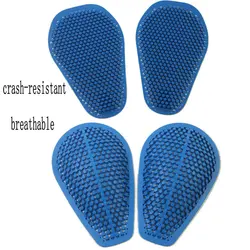 Insert Silica Gel Honeycomb Armor Knee Hip Protector Pads For Motorcycle Riding Pants Replacement (2 X Knee Pads+2 X Hip Pads)