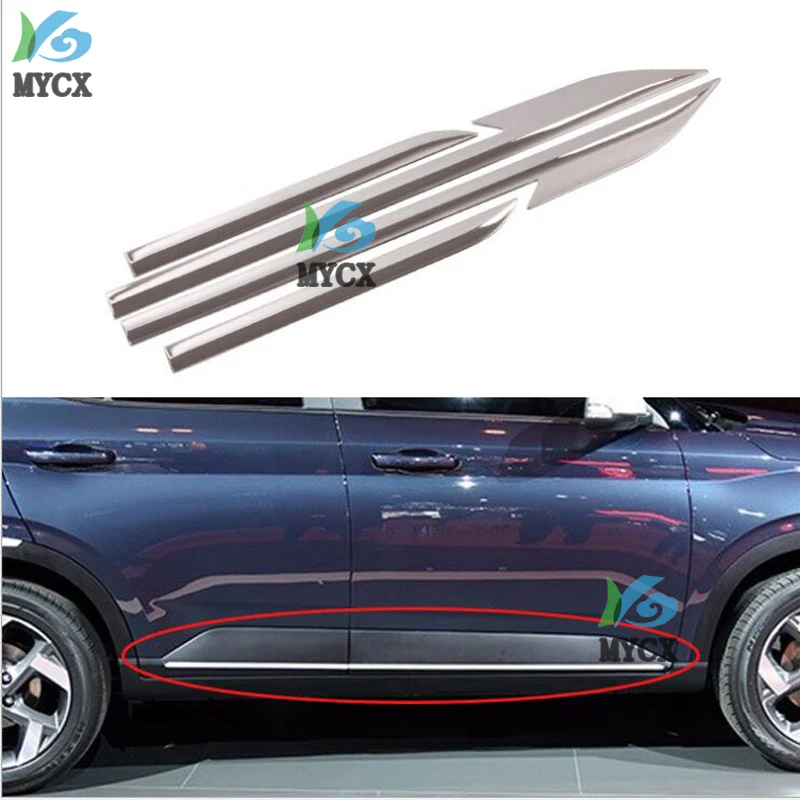 For Hyundai Venue 2019 2020 Chrome Trim Side Door Body Molding Trims Cover Line Garinsh Protector Auto Exterior Accessories