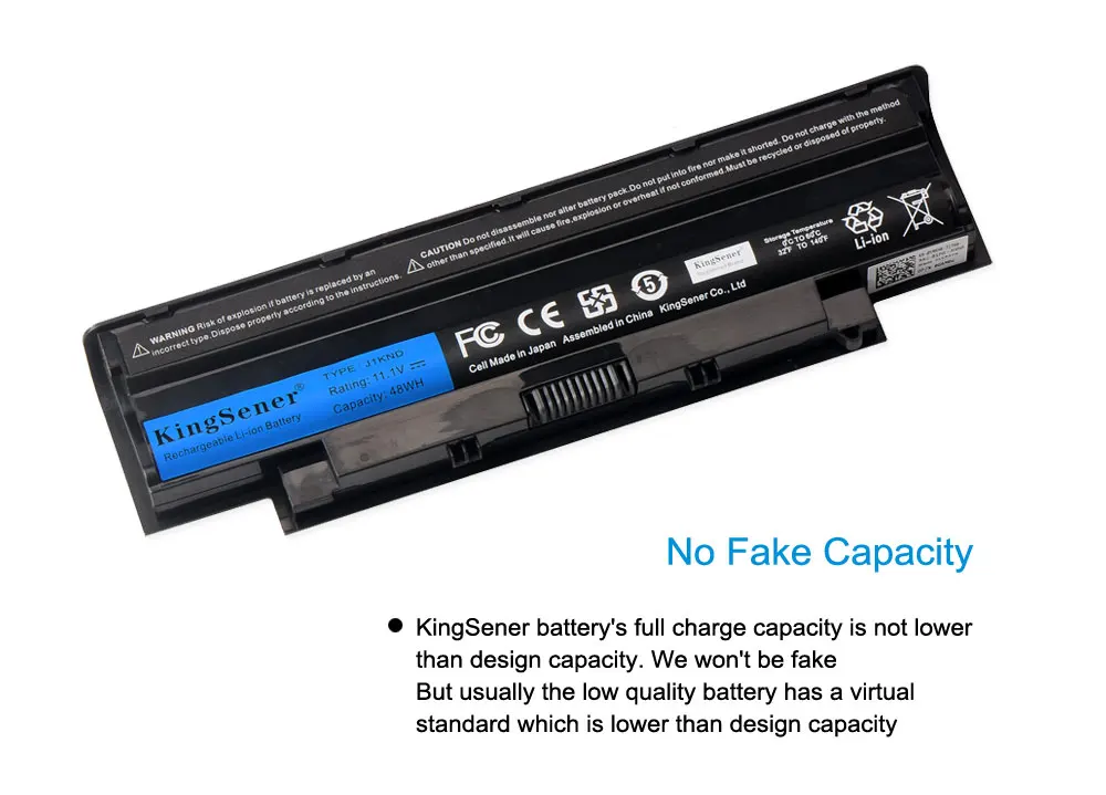 KingSener baterai Laptop J1KND untuk DELL Inspiron M501 M501R M511R N3010 N3110 N4010 N4050 N4110 N5010 N5010D