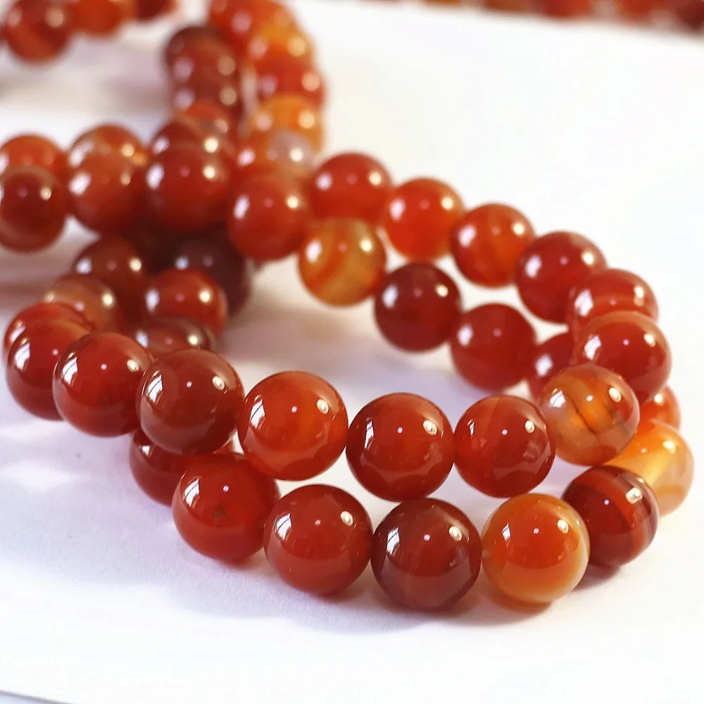 Natural red dragon vein stone carnelian onyx agat loose beads 6mm 8mm 10mm 12mm hot sale round spacer women diy jewelry 15\'\' A39