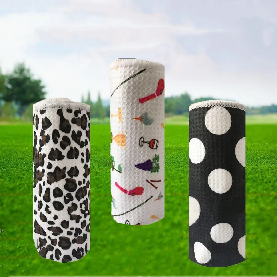 New Design Waffle Golf Towels for Golf Bags with Clip 42\