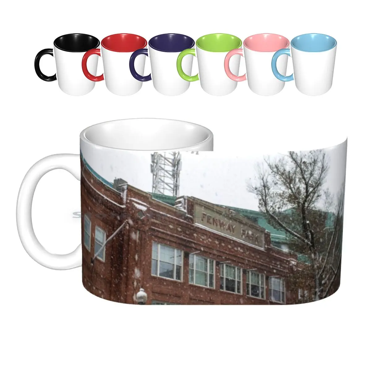 Fenway Park Snow Ceramic Mugs Coffee Cups Milk Tea Mug Fenway Park Fenway Beantown Massachusetts Sox Snow Winter December River