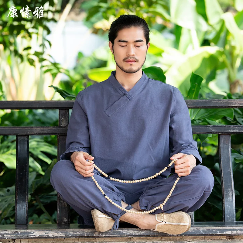 uniformes-de-meditation-tai-chi-kungfu-pour-hommes-chemise-et-pantalon-de-yoga-amples-a-manches-longues-en-lin-ensemble-d'exercices-de-yoga-decontractes