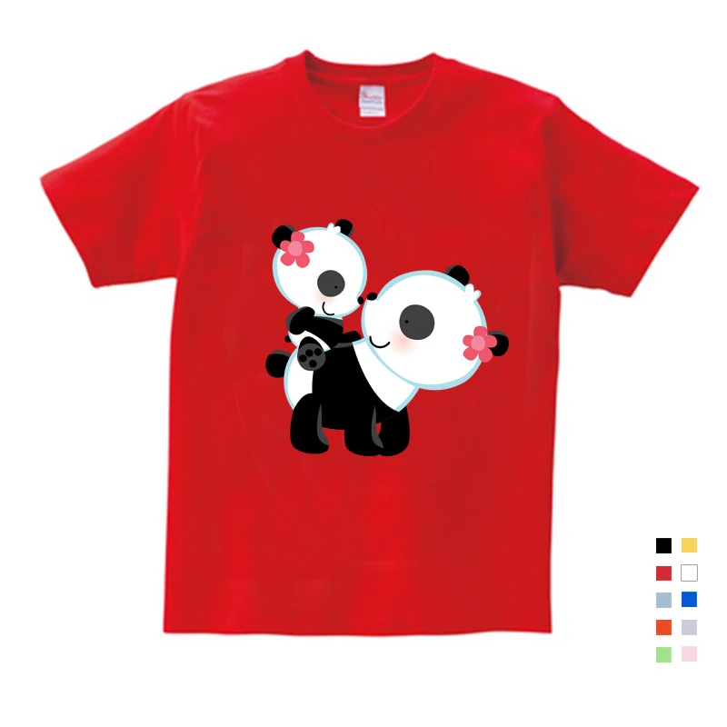 

Children's Summer Animation Festival Panda Giant Funny T-shirt Summer Gifts for Children's Birthday Girls Baby Suit 3-12 Years