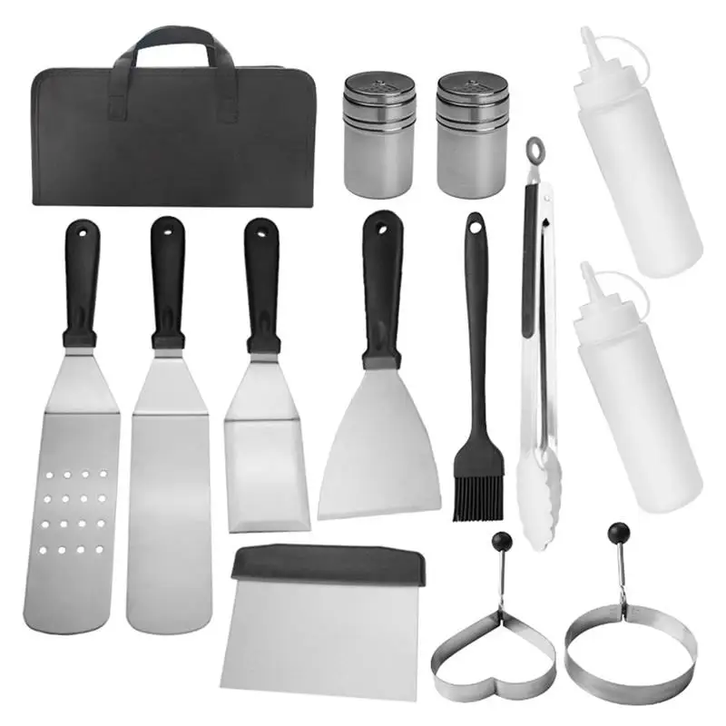 

BBQ Tool Set Barbecue Spatula Kit Non-Stick Stainless Steel BBQ Accessories Kitchen Spatula For Barbecue Cooking Tools