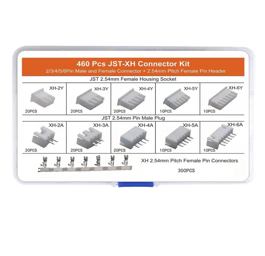 Imagem -04 - Kit Alicate de Crimpagem 1550 Peças Conectores Dupont 2.54 mm 460 mm Conectores Awg 2620 2.540.1 mm