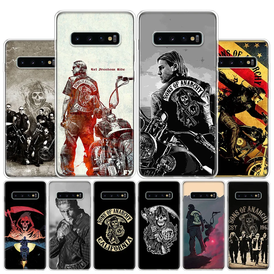 American TV Sons of Anarchy Phone Case For Samsung Galaxy S24 S23 S22 S21 Ultra S10 Plus S20 FE S10E S9 S8 + Soft Cover Coque