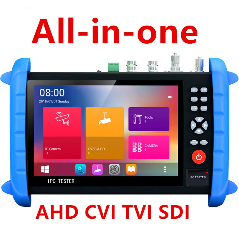 

CCTV Tester IPCX all-in-one Monitor multi-functional IP 8MP TVI CVI AHD SDI CVBS 7 inch display IPC Tester 6K H265 HDMI Input