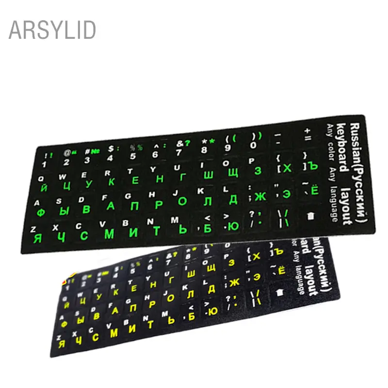 

12pcs Waterproof Russian Language Keyboard Stickers Layout with Button Letters Alphabet for Computer Keyboard Protective Film