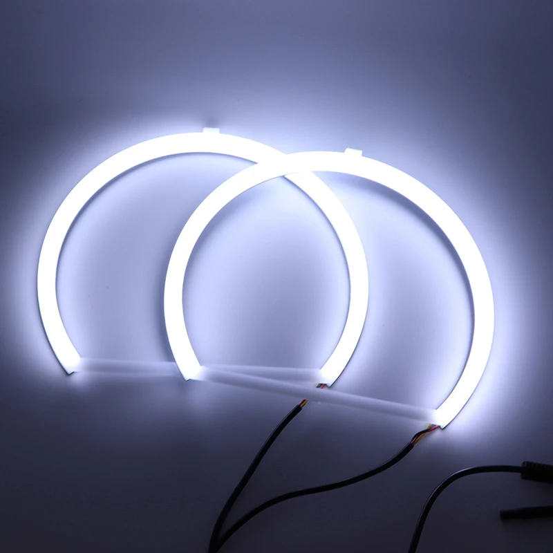 60mm 72mm 80mm 85mm 90mm 95mm 126mm 140mm 131mm 146mm 158mm For BMW E46 E36 E38 E39 E90 White circle light Cotton angel eyes kit view 5