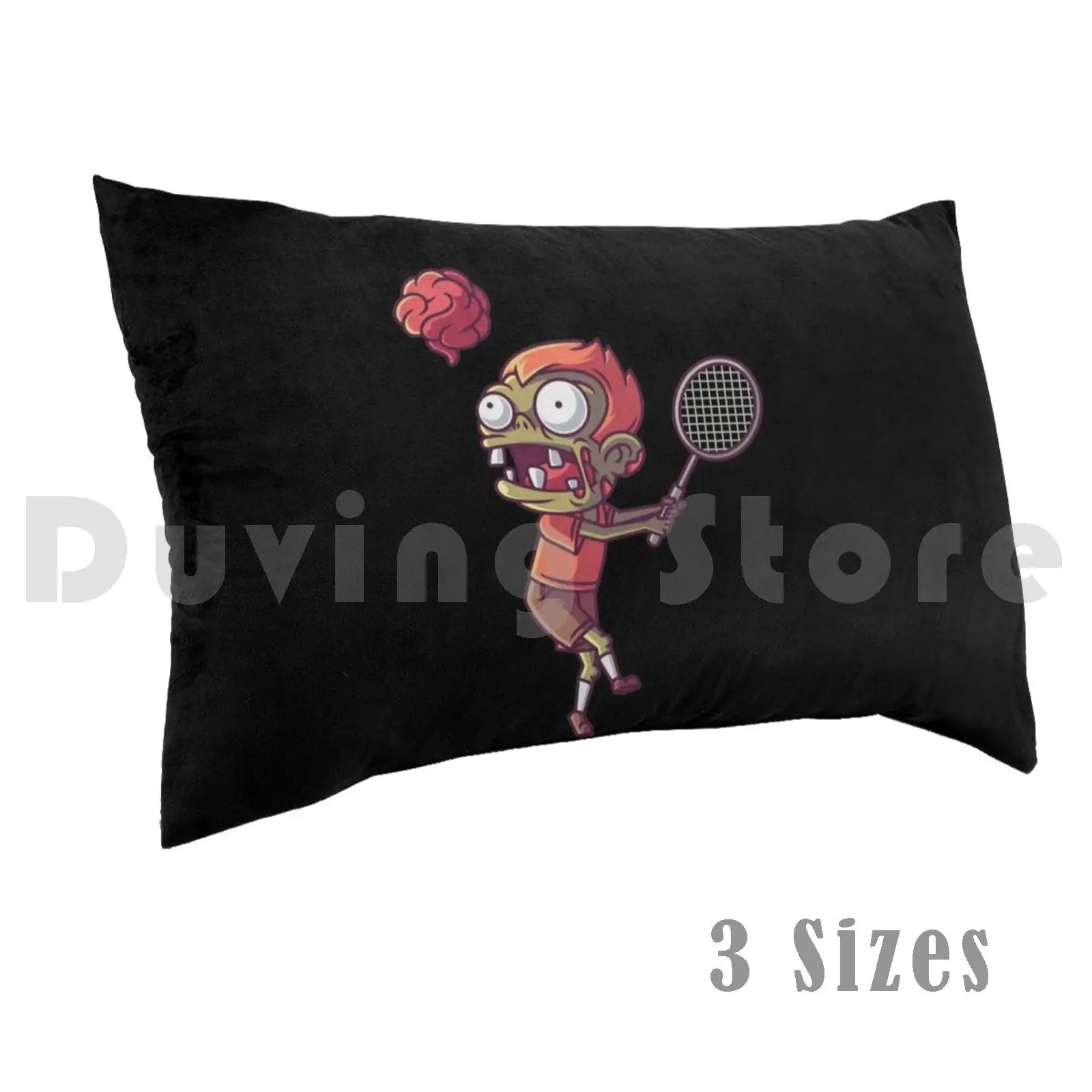 Zombie Tennis Pillow Case 20*30 Inch Zombie Brain Undead Halloween Scary Monster Sport Ball Sports Athlete