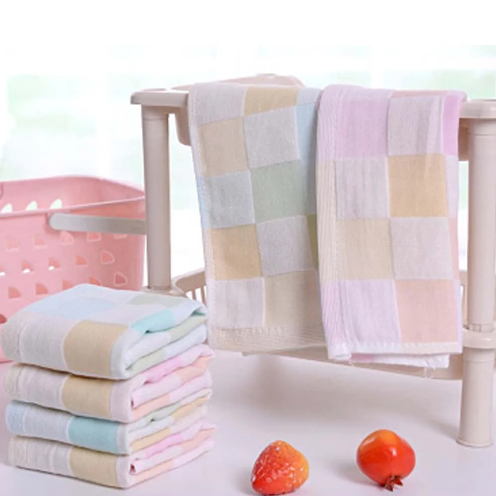 Born Ultra Soft Baby Cotton Bath Towel Feeding Wipe Cloth Square Face Hand Small Towel For Infant Kids Solid Color Feeding Towel