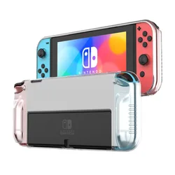 Clear Crystal NS Protective Case TPU Cover Full Body Shell Compatible Nintendo Switch OLED Game Console Accessories