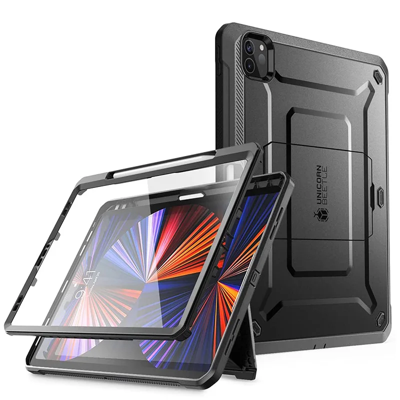 For iPad Pro 11 Case (2022/2021/2020) SUPCASE UB Pro Full-Body Rugged Kickstand Protective Case with Built-in Screen Protector